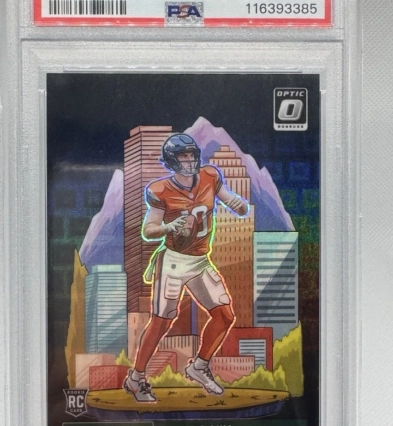 2024 Donruss Optic Downtown Black Pandora Bo Nix RC Rookie 08/25 PSA 10 GEM MINT