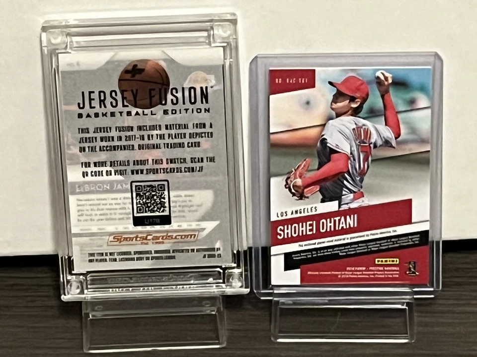 SHOHEI OHTANI ROOKIE JERSEY CARD #06/49 + LEBRON JAMES JERSEY CARD PRIZM 04/50 ! - Image 3