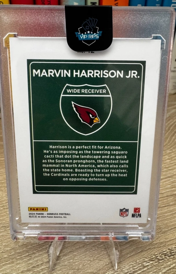 Marvin Harrison Jr 2024 Donruss Downtown #12 SSP Case Hit Rookie Cardinals ARI - Image 2