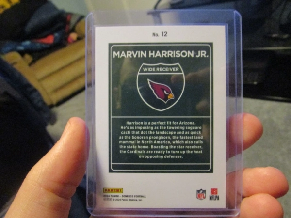2024 PANINI DONRUSS MARVIN HARRISON JR. DOWNTOWN RC #12 - READ - Image 3