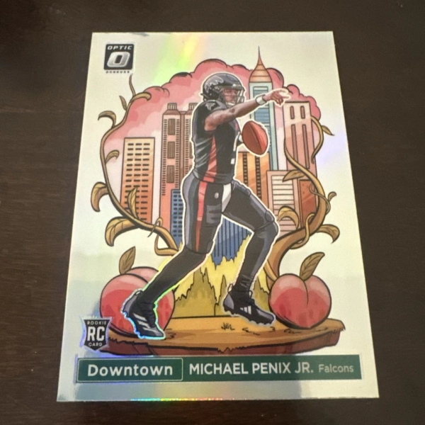 2024 Panini Donruss Optic Michael Penix Jr Downtown RC #14 SSP Case Hit - Image 8