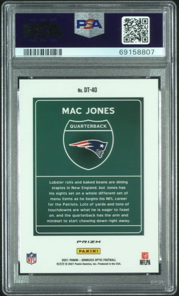 2021 Donruss Optic - MAC JONES - DOWNTOWN - PSA 10 - Image 2