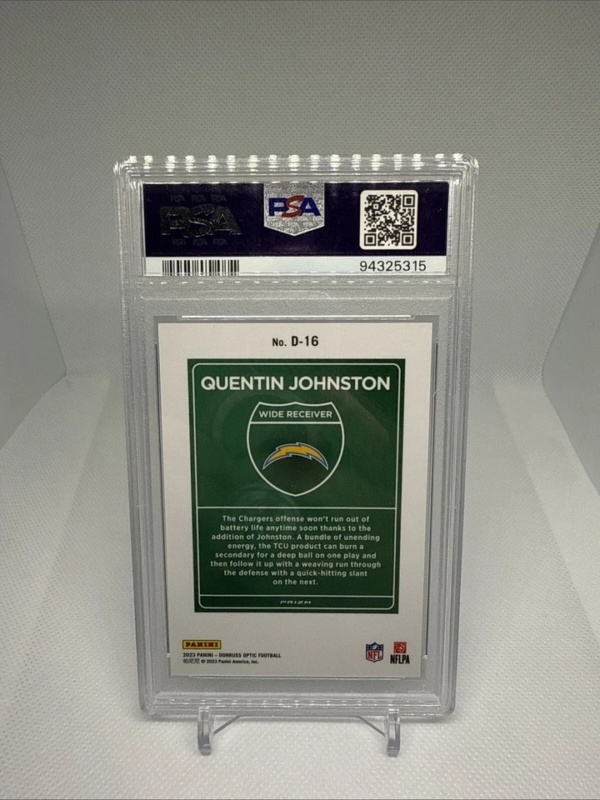 2023 Panini Donruss Optic QUENTIN JOHNSON Rookie RC Downtown SSP #D-16 PSA 10 - Image 2