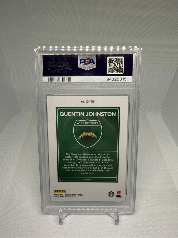 2023 Panini Donruss Optic QUENTIN JOHNSON Rookie RC Downtown SSP #D-16 PSA 10 - Image 2