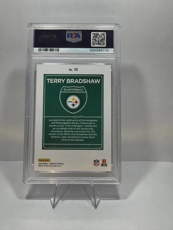 2024 Panini Donruss - Downtown! Terry Bradshaw #10 - PSA 10 - Image 2