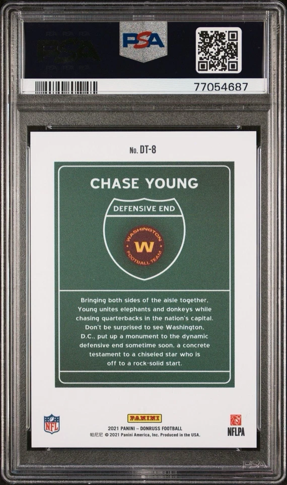 2021 Donruss - Chase Young - Downtown PSA 10 #DT8 Case Hit RARE GEM MINT - Image 3