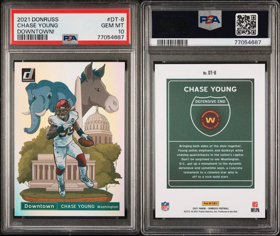 2021 Donruss - Chase Young - Downtown PSA 10 #DT8 Case Hit RARE GEM MINT - Image 2