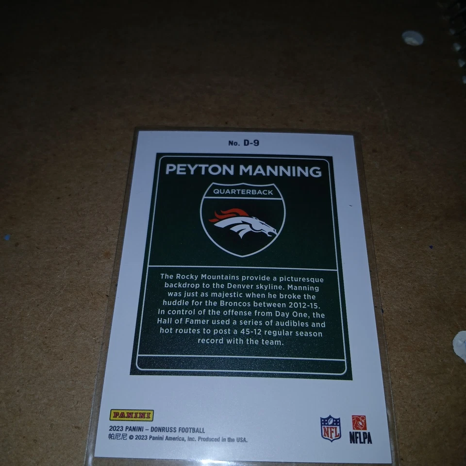 Peyton Manning 2023 Panini Donruss Downtown! Denver Broncos PULLED PACK FRESH! - Image 5