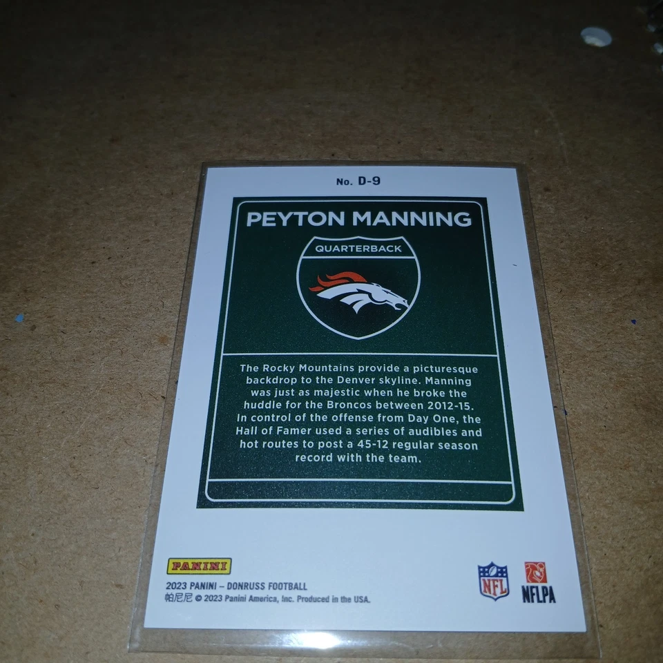 Peyton Manning 2023 Panini Donruss Downtown! Denver Broncos PULLED PACK FRESH! - Image 4