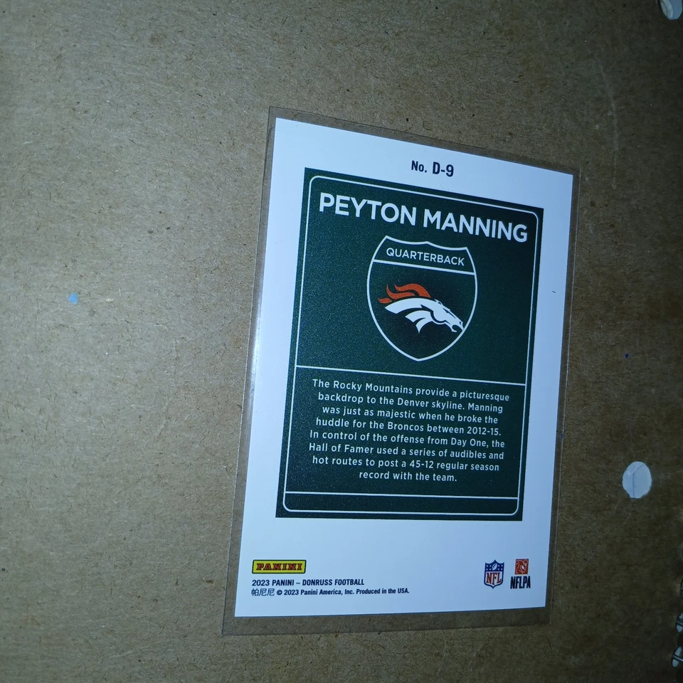 Peyton Manning 2023 Panini Donruss Downtown! Denver Broncos PULLED PACK FRESH! - Image 2