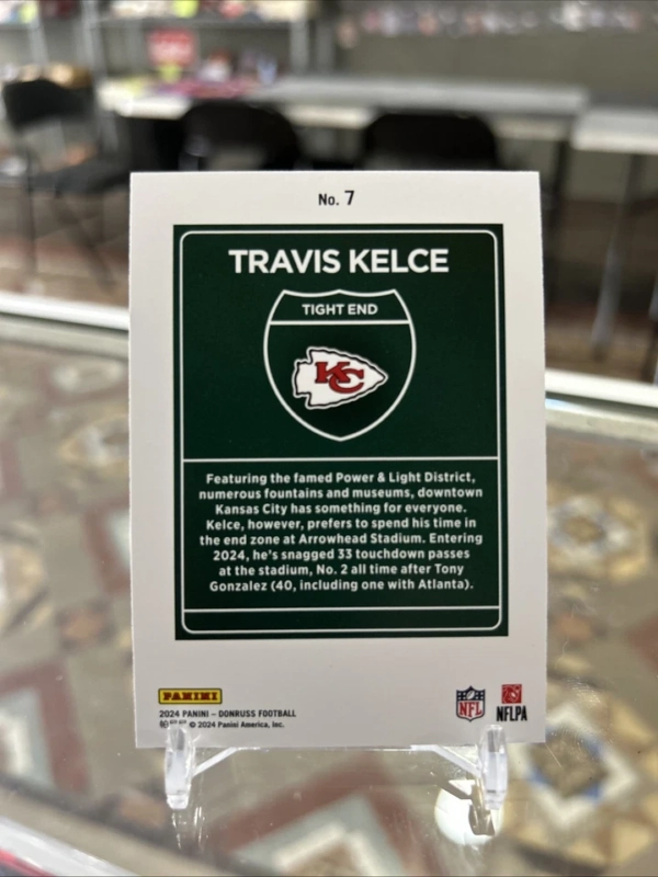 2024 Donruss Downtown #7 Travis Kelce Rare Case Hit SSP Mint Kansas City Chiefs! - Image 2