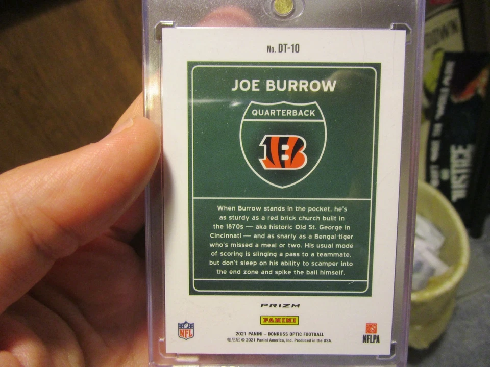2021 PANINI DONRUSS OPTIC JOE BURROW DOWNTOWN #DT-10 - READ - Image 4