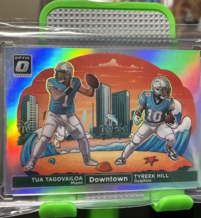 2024 Donruss Optic Downtown Tua Tagovailoa Tyreek Hill Dolphins Dual DT Clean