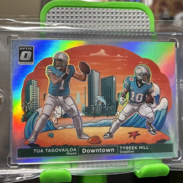 2024 Donruss Optic Downtown Tua Tagovailoa Tyreek Hill Dolphins Dual DT Clean