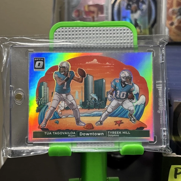 2024 Donruss Optic  Downtown Tua Tagovailoa Tyreek Hill Dolphins Dual DT Clean - Image 4