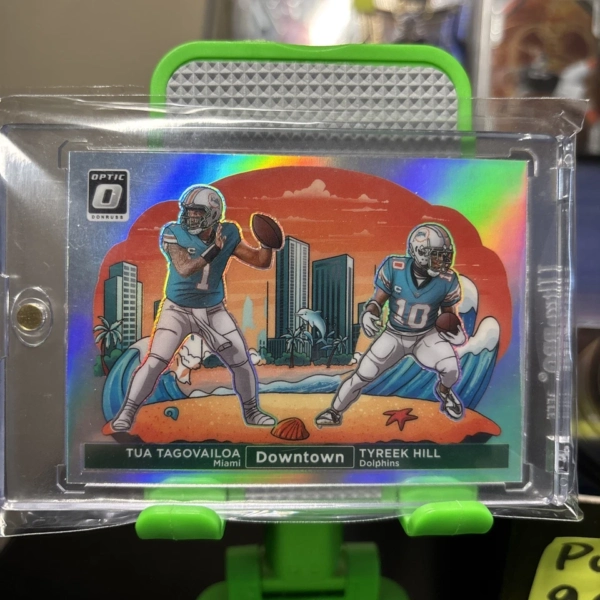 2024 Donruss Optic  Downtown Tua Tagovailoa Tyreek Hill Dolphins Dual DT Clean - Image 2
