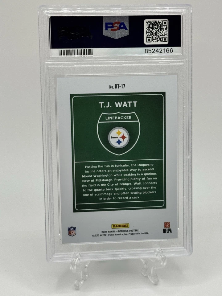 2021 Panini Donruss Optic - Downtown T.J. Watt #DT-17 - Image 2