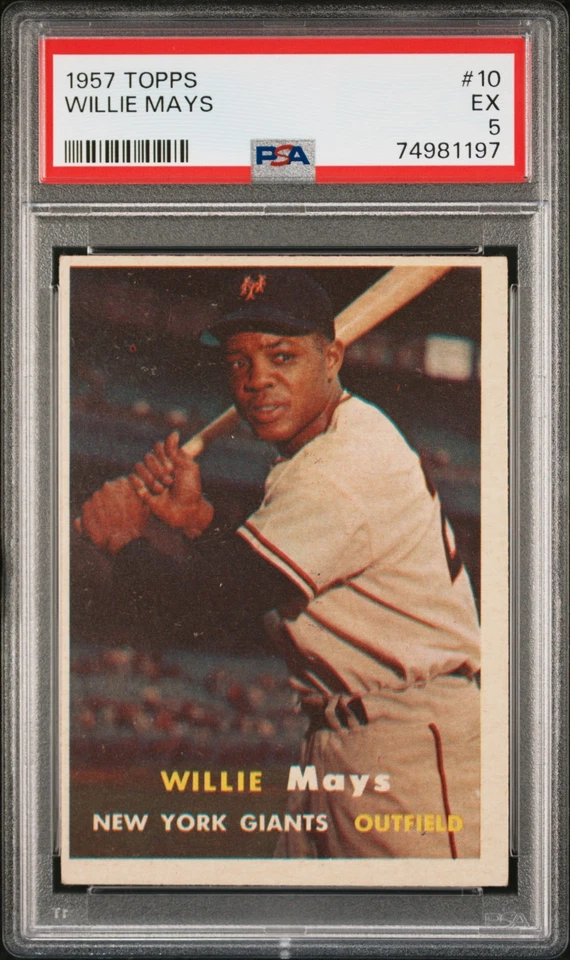 1957 TOPPS #10 WILLIE MAYS PSA EX 5