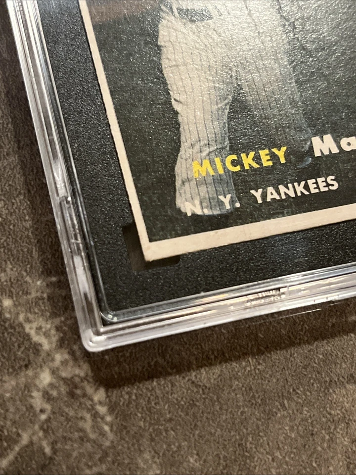 MICKEY MANTLE1957 Topps Baseball #95 HOF SGC 1 Vintage Yankees - Image 8