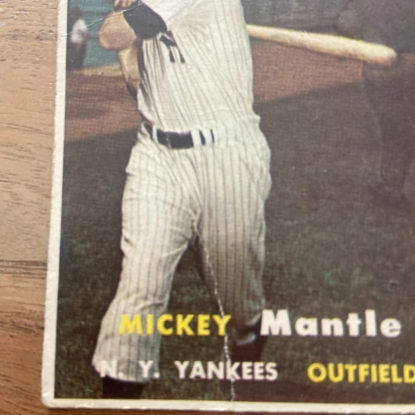 1957 Topps - Mickey Mantle #95 - Image 3