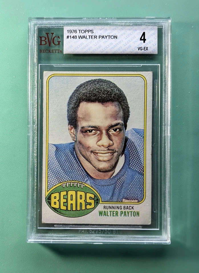 1976 Topps Walter Payton Rookie RC #148 BGS BVG 4 VG-EX Chicago Bears HOF Card