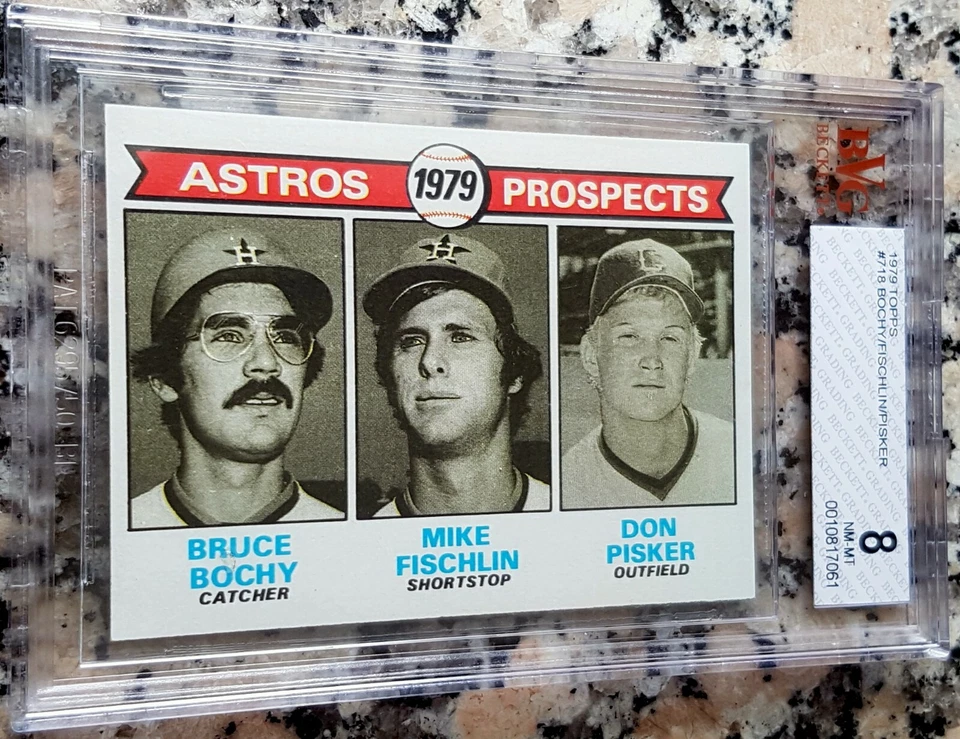 BRUCE BOCHY 1979 Topps Rookie Card RC BGS BVG 84xChamps Giants Rangers Manager - Image 3