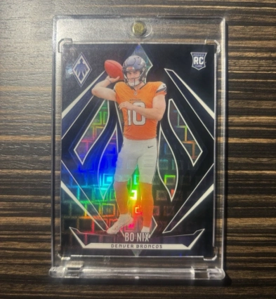 2024 Panini Phoenix Rookies Bo Nix #159 Black Pandora 1/1 (RC)