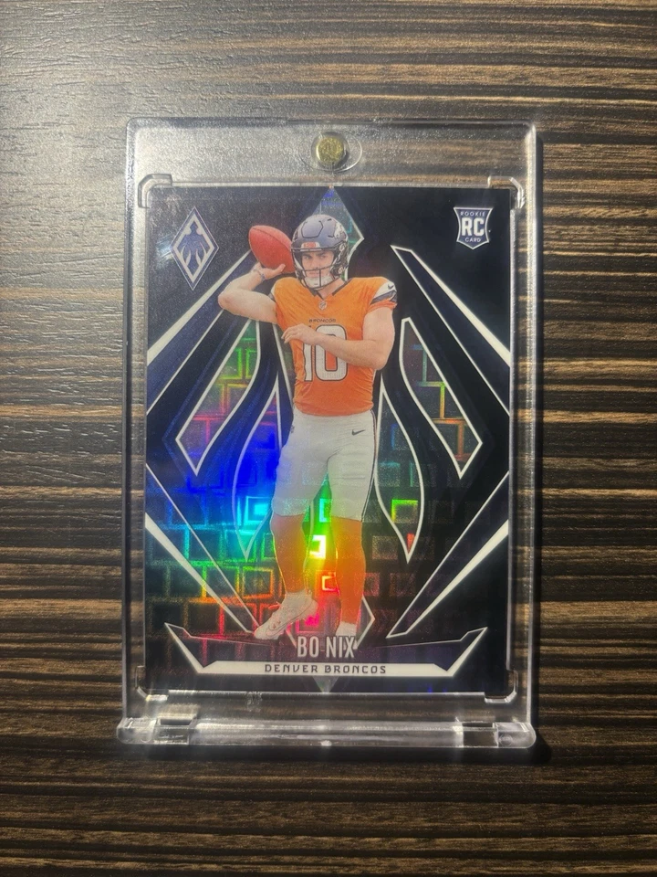 2024 Panini Phoenix Rookies Bo Nix #159 Black Pandora 1/1 (RC)