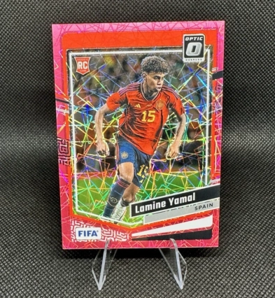 2023-2024 Donruss Optic Lamine Yamal Rookie Pink Velocity #/99 #54 Spain