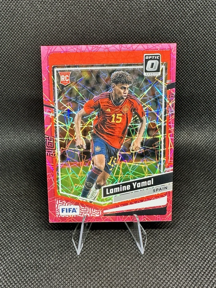 2023-2024 Donruss Optic Lamine Yamal Rookie Pink Velocity #/99 #54 Spain
