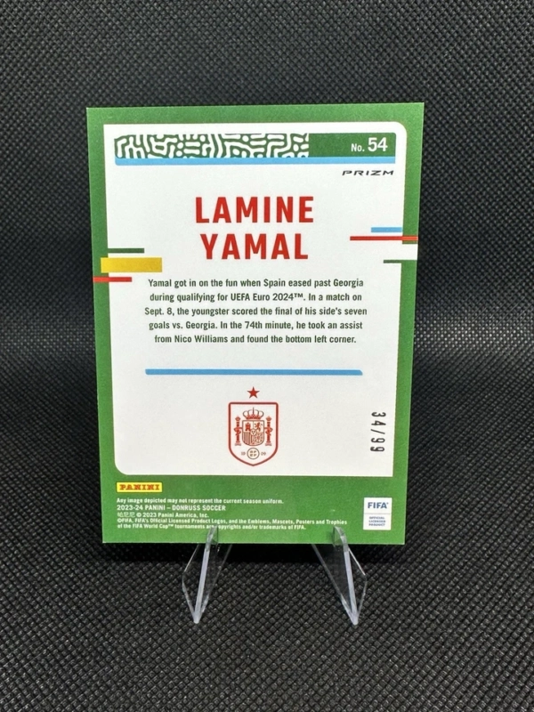 2023-2024 Donruss Optic Lamine Yamal Rookie Pink Velocity #/99 #54 Spain - Image 2