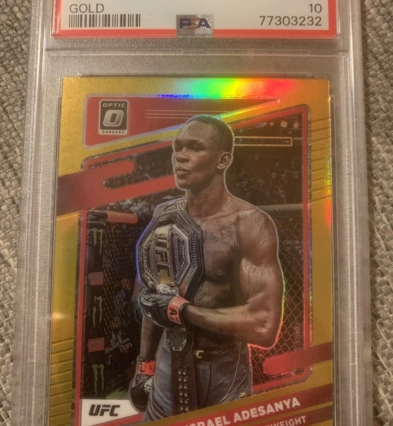 2022 Donruss Optic UFC: Israel Adesanya Gold 4/10 PSA 10 LOW POP
