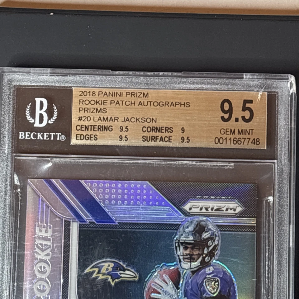 2018 Panini Prizm Silver #20 Lamar Jackson /99 Auto Patch RC GemMint BGS 9.5/10 - Image 11
