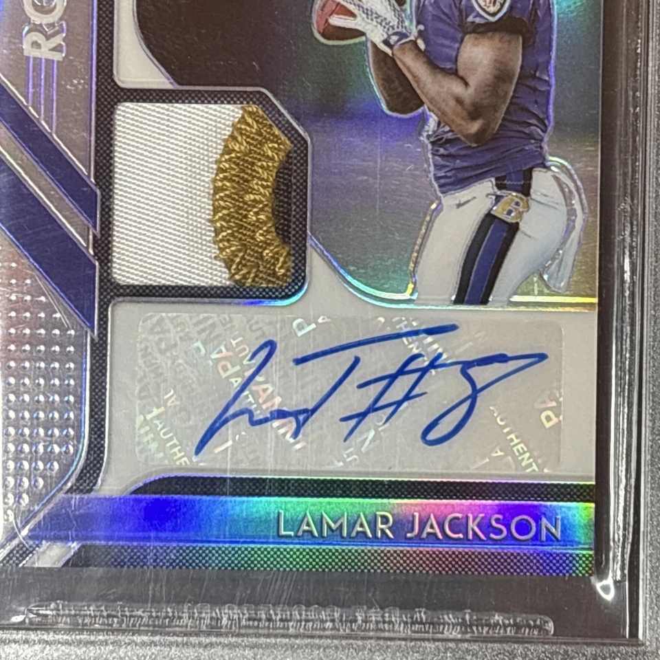 2018 Panini Prizm Silver #20 Lamar Jackson /99 Auto Patch RC GemMint BGS 9.5/10 - Image 10