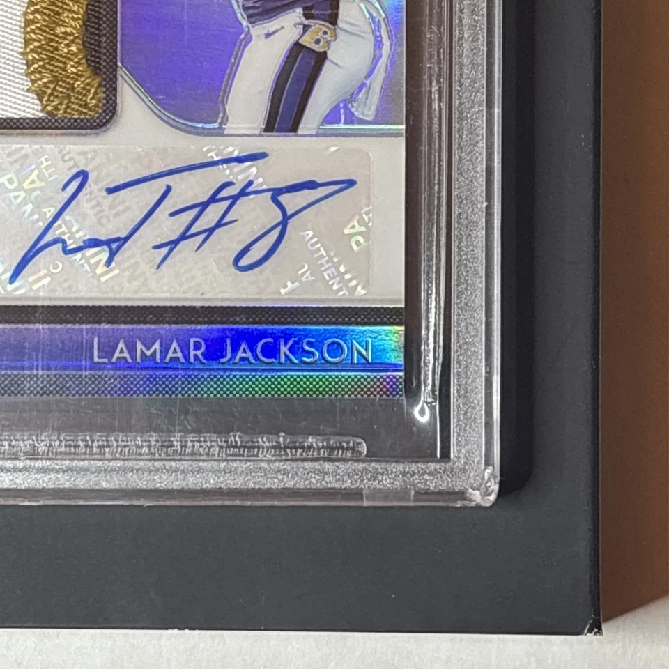 2018 Panini Prizm Silver #20 Lamar Jackson /99 Auto Patch RC GemMint BGS 9.5/10 - Image 7