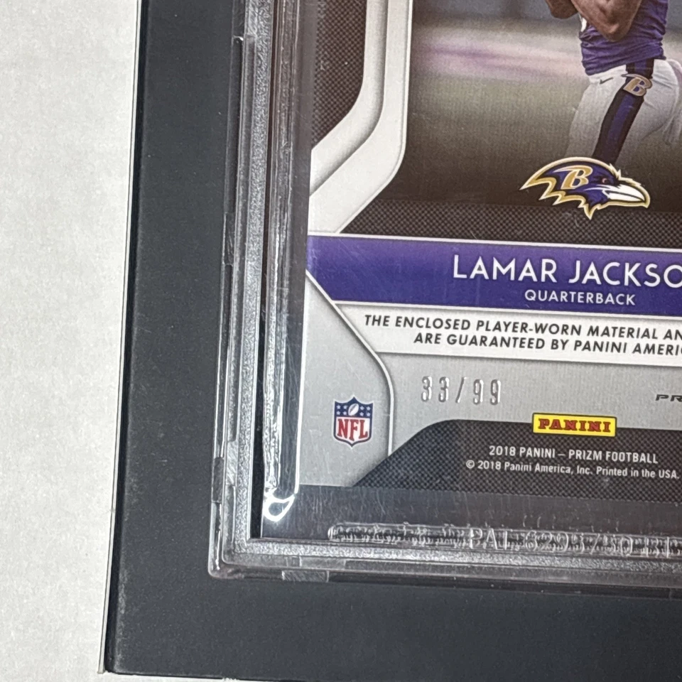 2018 Panini Prizm Silver #20 Lamar Jackson /99 Auto Patch RC GemMint BGS 9.5/10 - Image 2