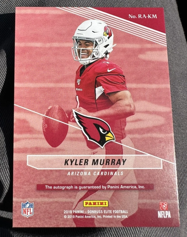 2019 Donruss Elite Kyler Murray Auto /10 Rookie Autographs - Arizona Cardinals - Image 2