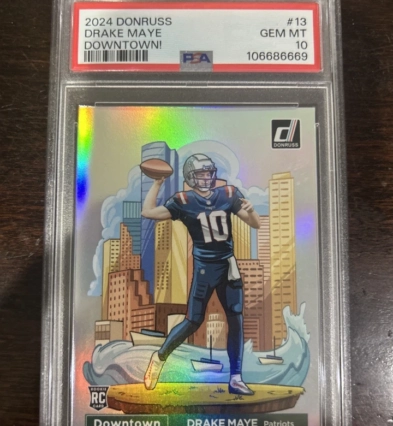 2024 Panini Donruss Downtown! Drake Maye PSA 10
