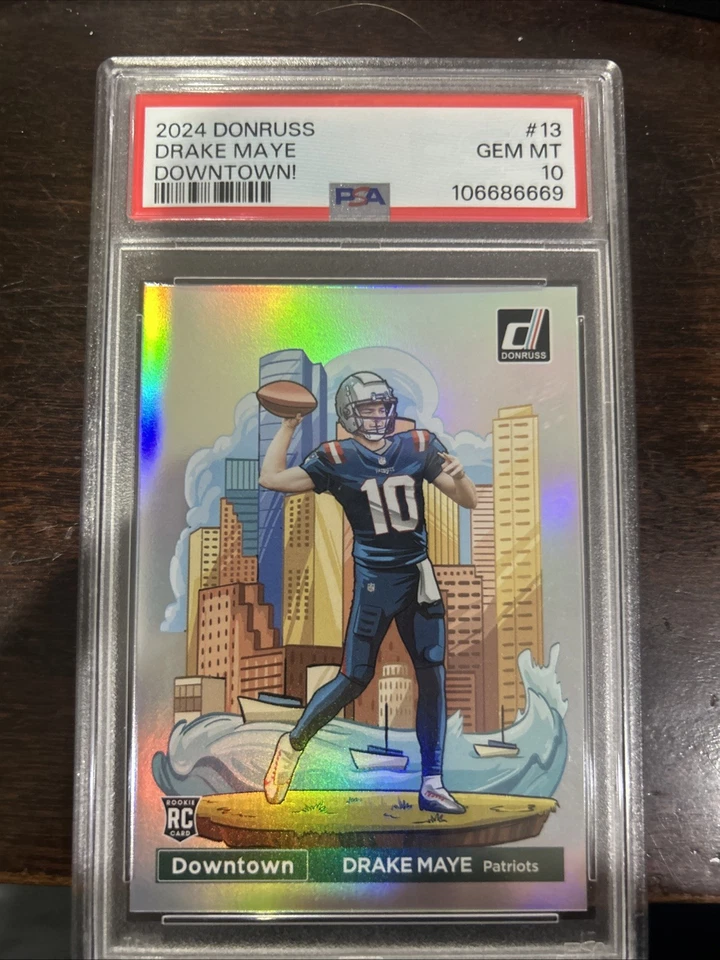 2024 Panini Donruss Downtown! Drake Maye PSA 10