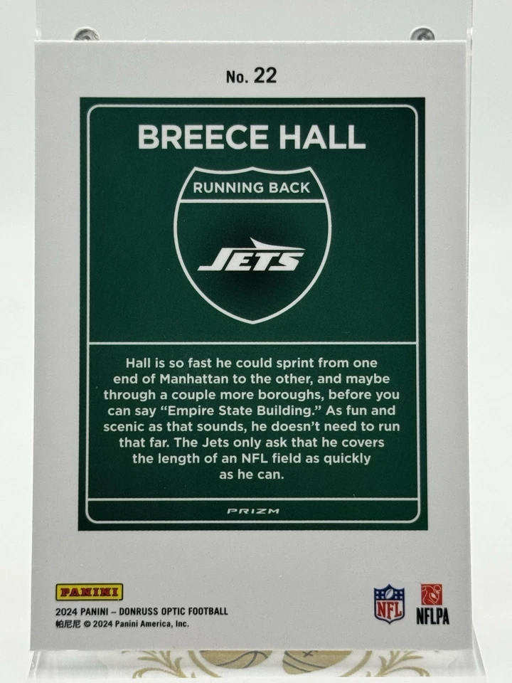 2024 Panini Donruss Optic - Downtown! Breece Hall #22 - Image 3