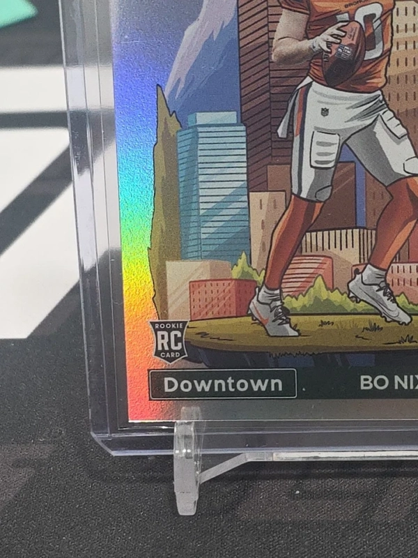 2024 Panini Donruss Optic Downtown! Bo Nix #19 (RC) Denver Broncos - Image 8
