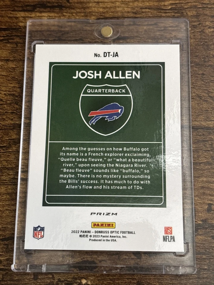 2022 Panini Donruss Optic - Downtown Josh Allen DT-JA - Image 2