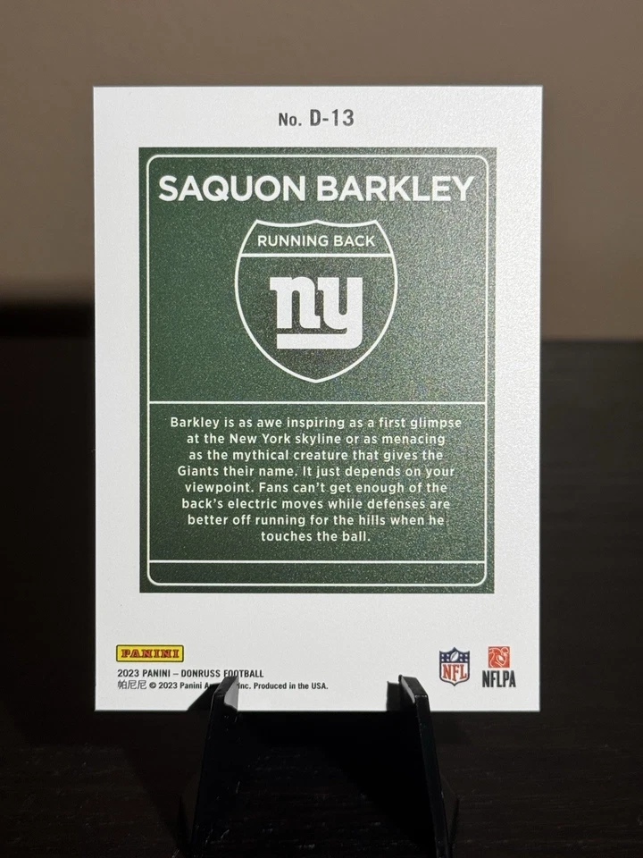 2023 Panini Donruss Saquon Barkley Downtown #D-13 Giants Eagles Case hit - Image 2