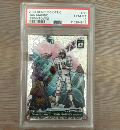 2023 Donruss Optic Downtown! #D8 Dan Marino Dolphins SSP Case Hit PSA 10