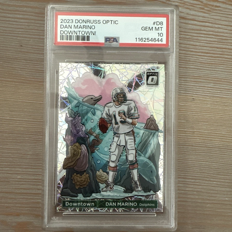 2023 Donruss Optic Downtown! #D8 Dan Marino Dolphins SSP Case Hit PSA 10