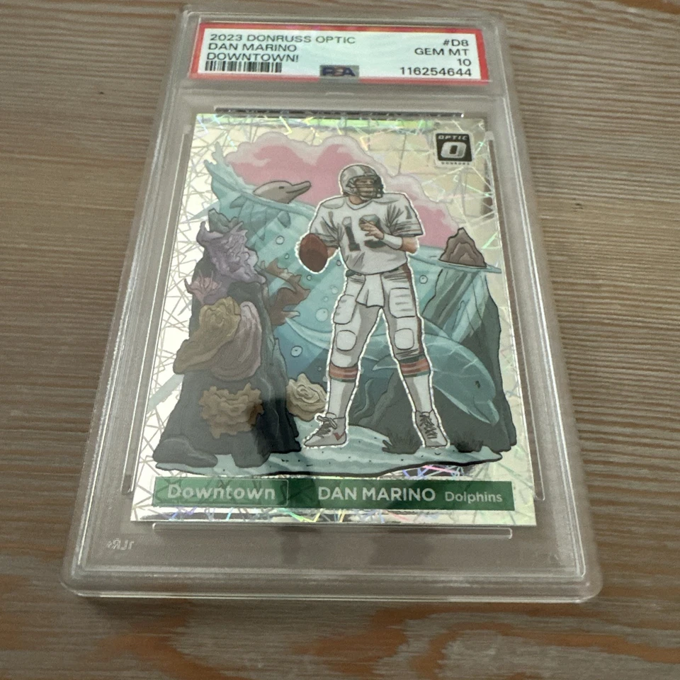 2023 Donruss Optic Downtown! #D8 Dan Marino Dolphins SSP Case Hit PSA 10 - Image 3