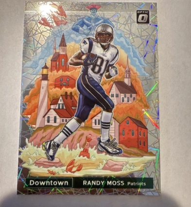 2021 Panini Donruss Optic RANDY MOSS Lazer Prizm Downtown! SSP Case Hit #DT-3