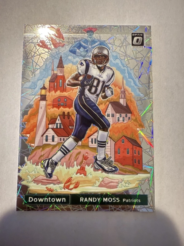 2021 Panini Donruss Optic RANDY MOSS Lazer Prizm Downtown! SSP Case Hit #DT-3