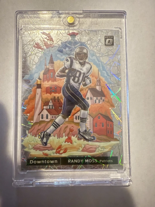 2021 Panini Donruss Optic RANDY MOSS Lazer Prizm Downtown! SSP Case Hit #DT-3 - Image 3