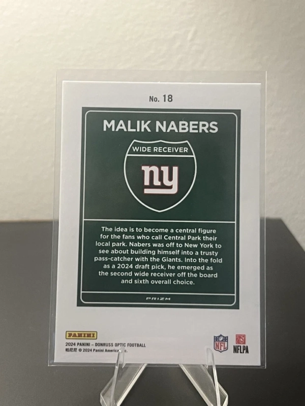 2024 Panini Donruss Optic - Downtown! Malik Nabers #18 (RC) - Image 3